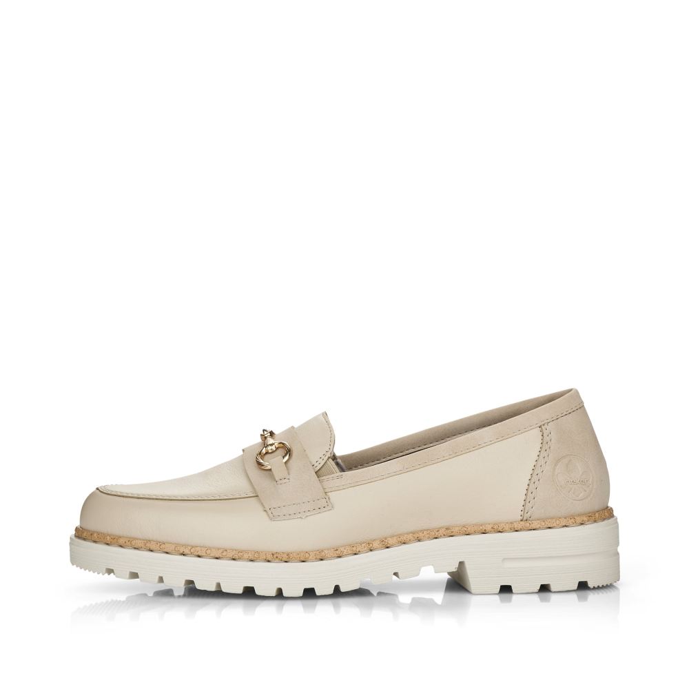 Rieker Schuhe | Damen Loafer hellbeige