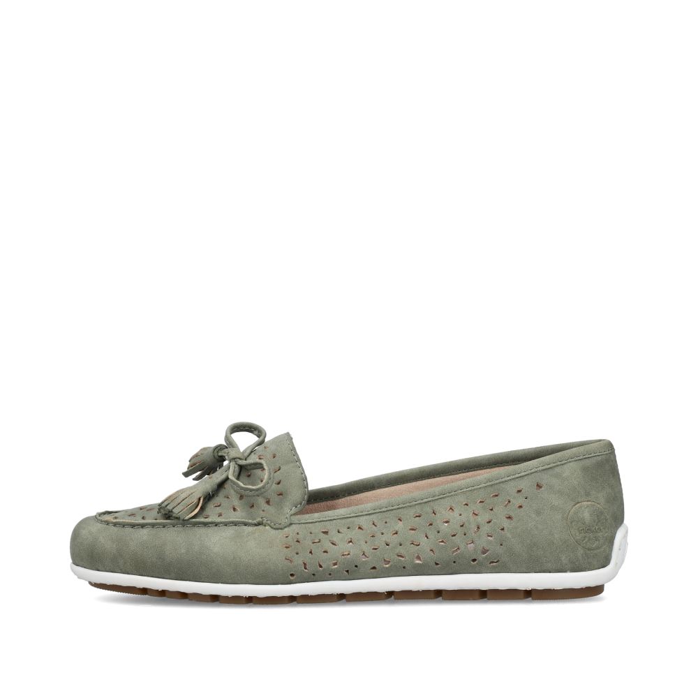 Rieker Schuhe | Damen Loafer grungrau