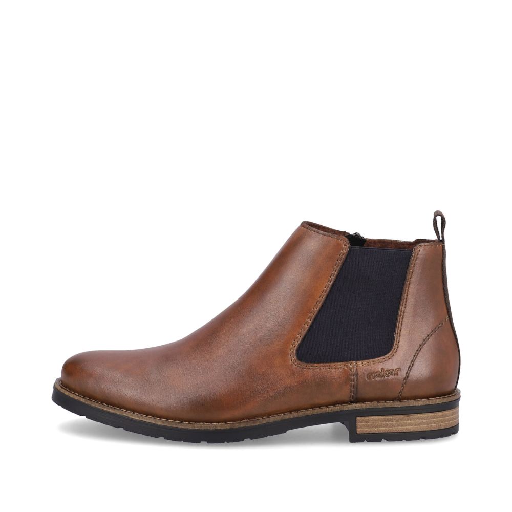 Rieker Schuhe | Herren Chelsea Boots nussbraun-schwarz