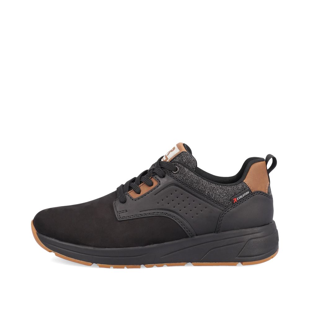 Rieker Schuhe | EVOLUTION Herren Sneaker Low night-black wood-brown