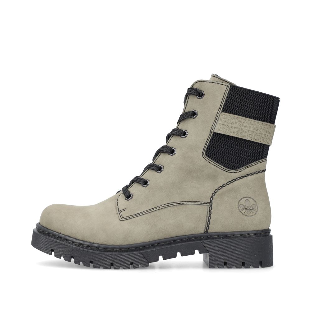 Rieker Schuhe | Damen Biker Boots graugrun