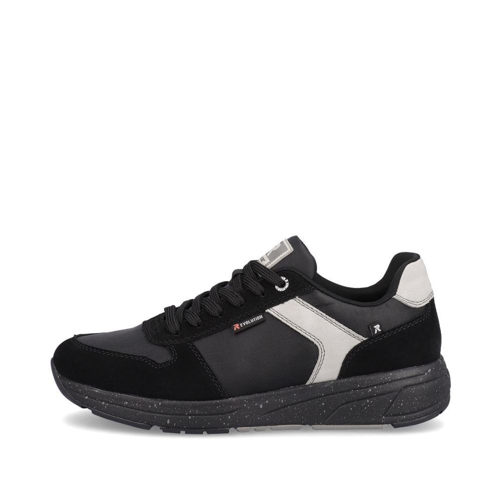 Rieker Schuhe | EVOLUTION Herren Sneaker Low carbon-black silver-grey