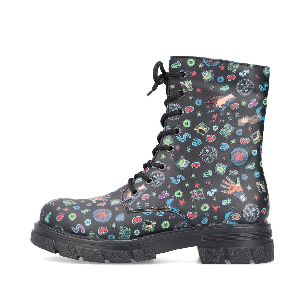 Rieker Schuhe | Damen Biker Boots multi-schwarz