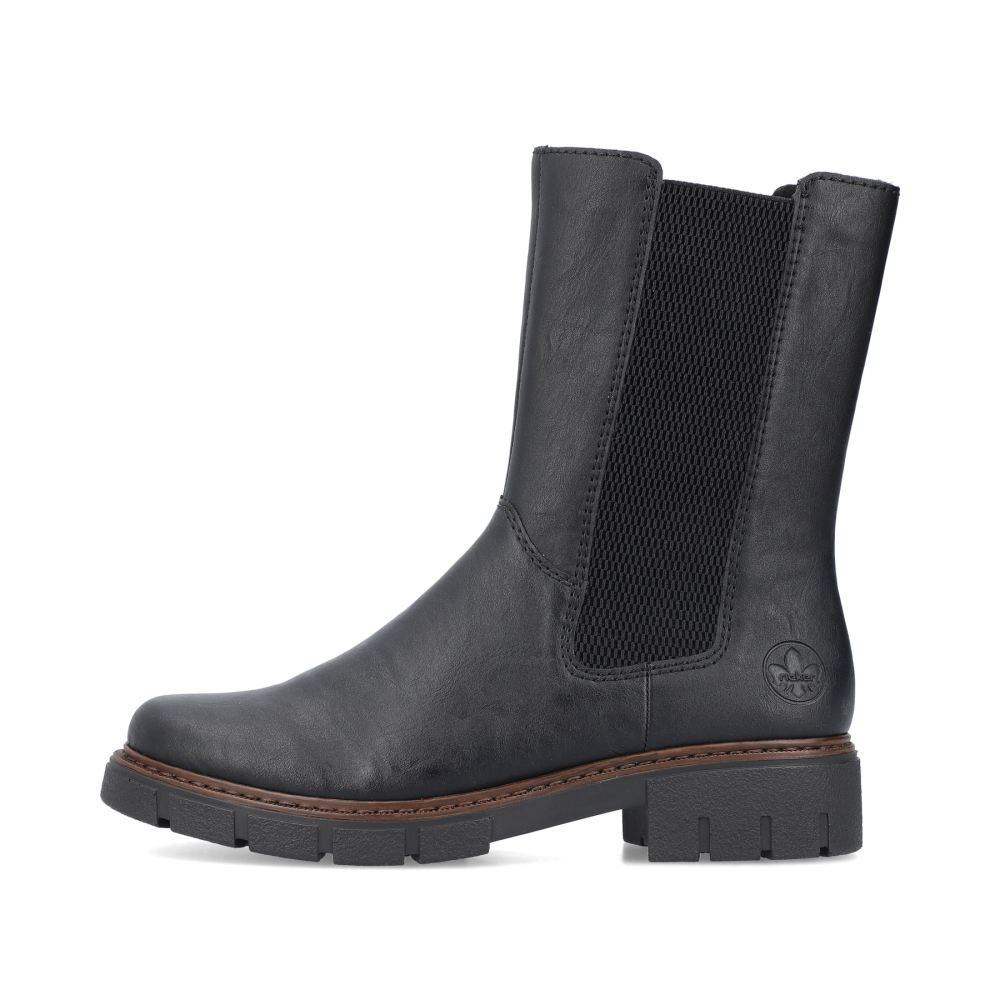 Rieker Schuhe | Damen Chelsea Boots tiefschwarz