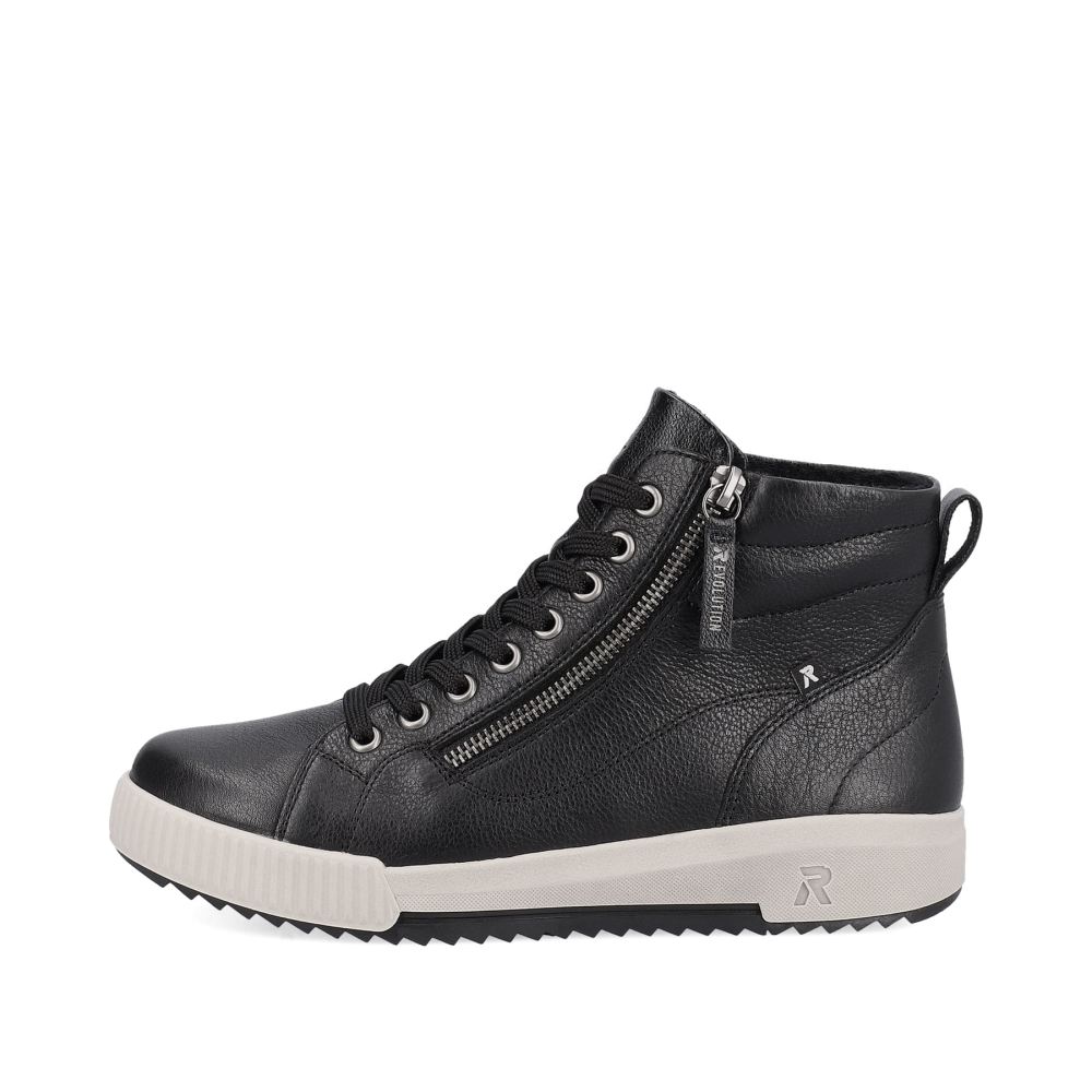 Rieker Schuhe | EVOLUTION Damen Sneaker High steel black