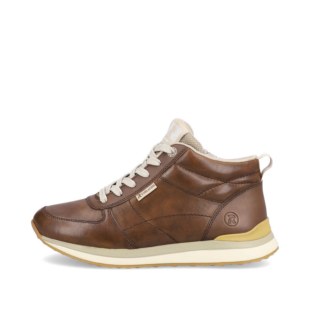 Rieker Schuhe | EVOLUTION Damen Sneaker High wood brown