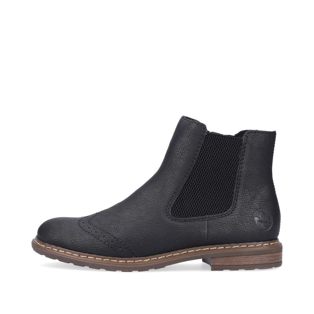 Rieker Schuhe | Damen Chelsea Boots asphaltschwarz