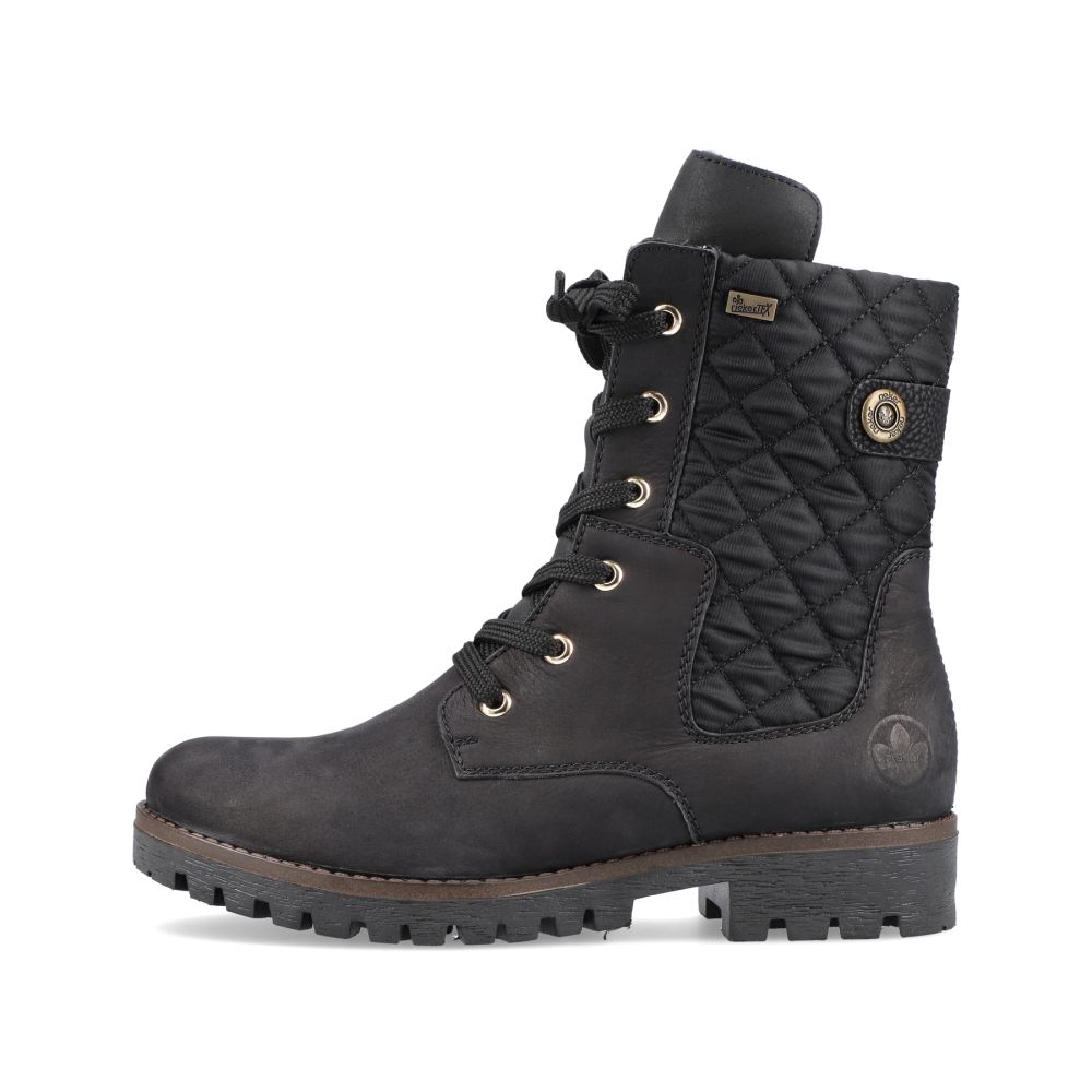 Rieker Schuhe | Damen Biker Boots tiefschwarz