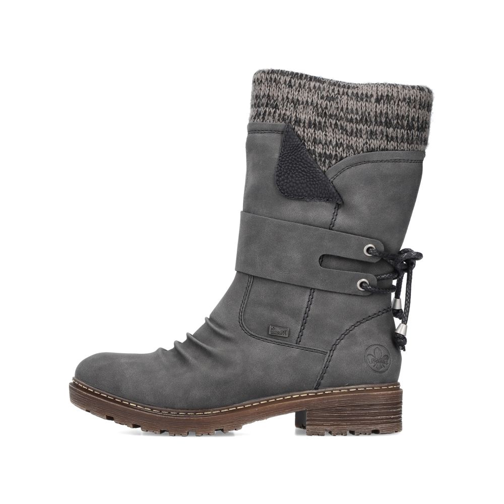 Rieker Schuhe | Damen Kurzstiefel anthrazit