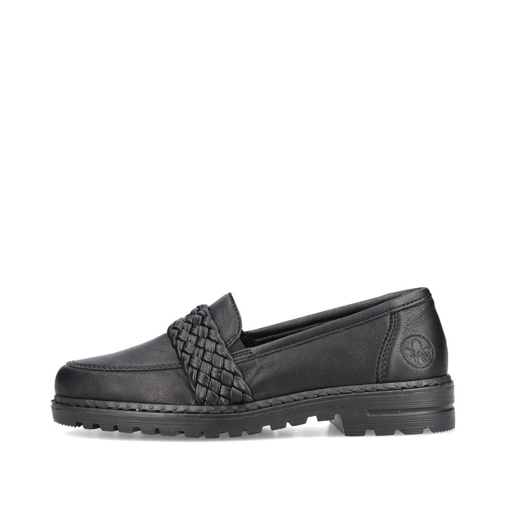 Rieker Schuhe | Damen Loafer graphitschwarz