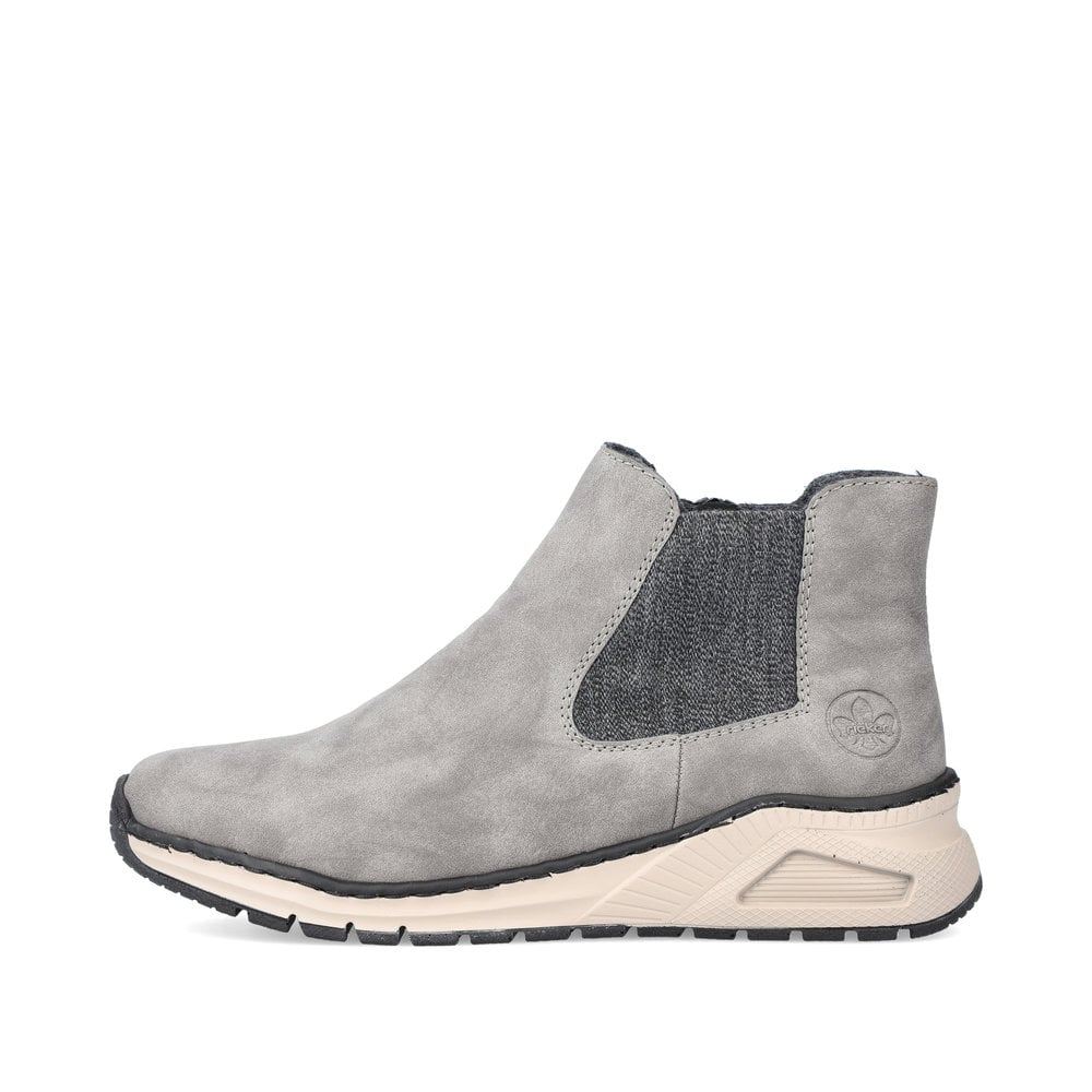 Rieker Schuhe | Damen Chelsea Boots silbergrau