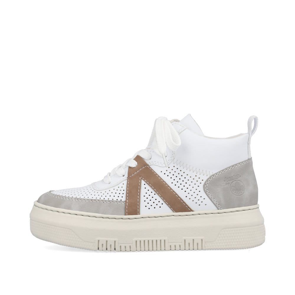 Rieker Schuhe | Damen Sneaker High edelweiss