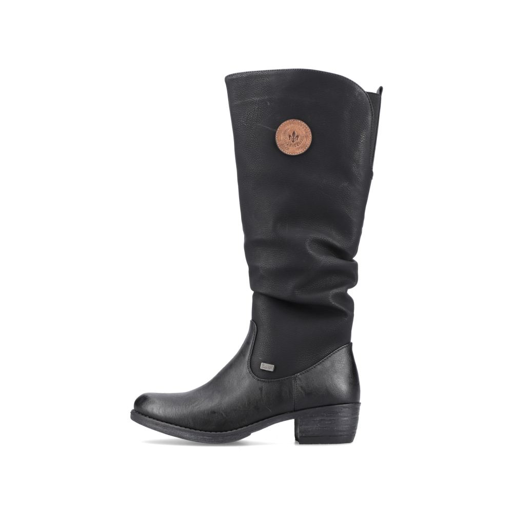 Rieker Schuhe | Damen Hochschaftstiefel tiefschwarz