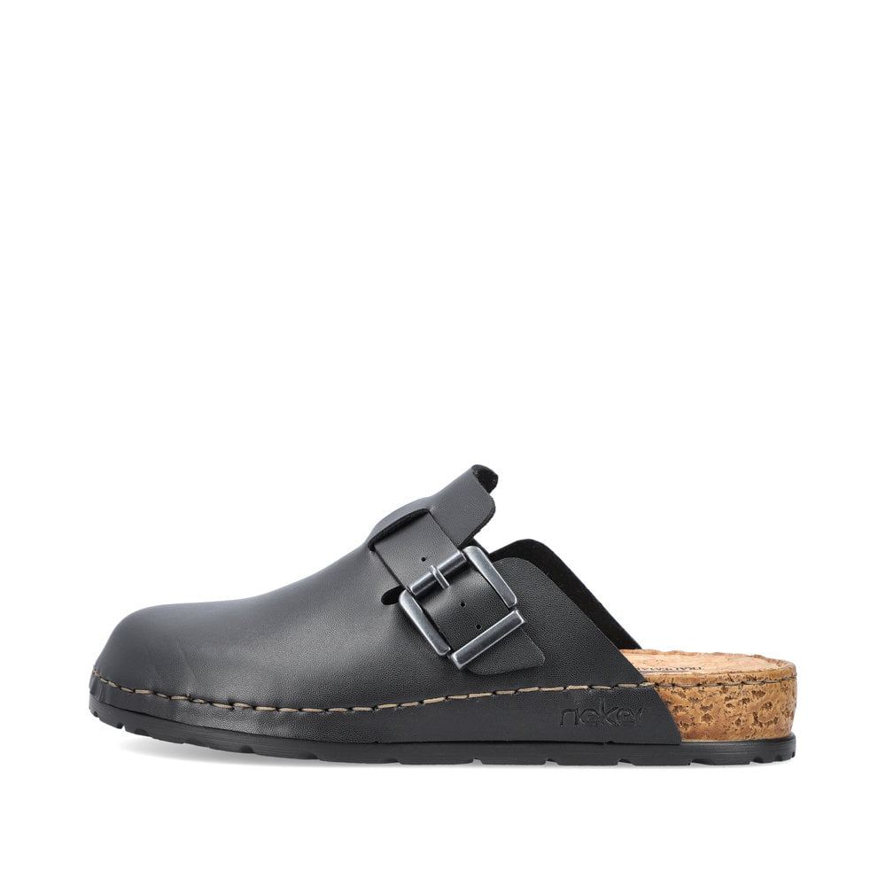 Rieker Schuhe | Herren Clogs glanzschwarz