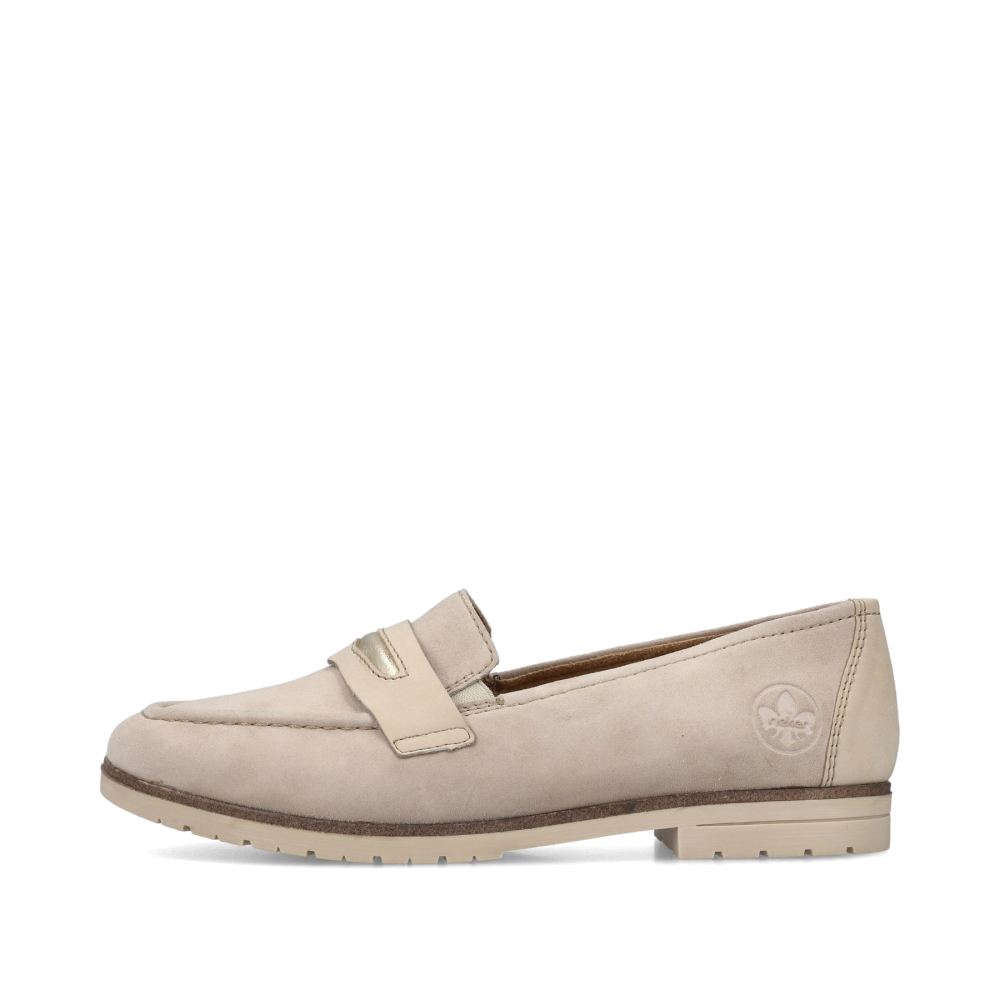 Rieker Schuhe | Damen Loafer hellbeige