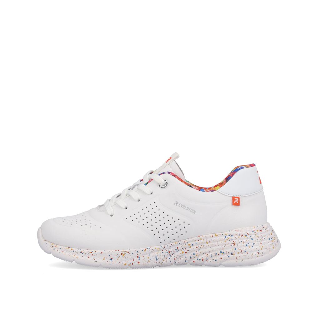 Rieker Schuhe | EVOLUTION Damen Sneaker Low swan-white rainbow