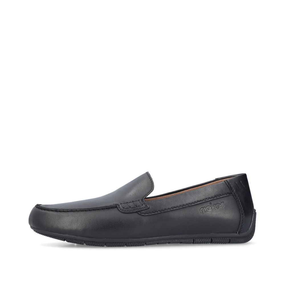 Rieker Schuhe | Herren Slipper glanzschwarz