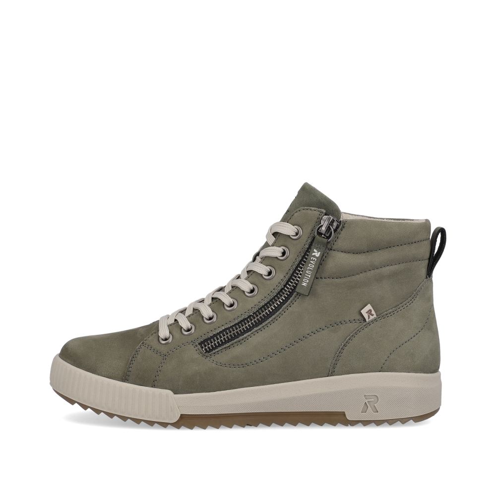 Rieker Schuhe | EVOLUTION Damen Sneaker High khaki green