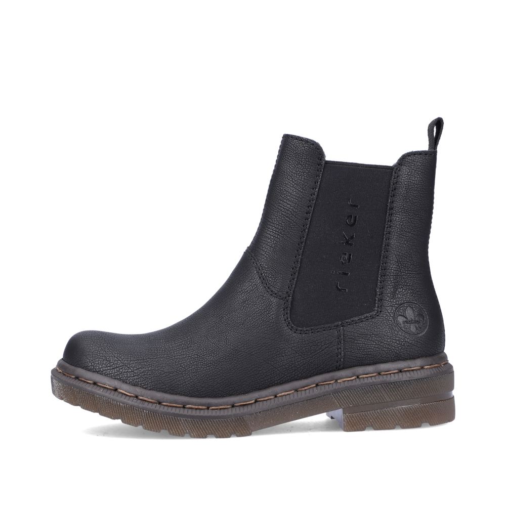 Rieker Schuhe | Damen Chelsea Boots asphaltschwarz