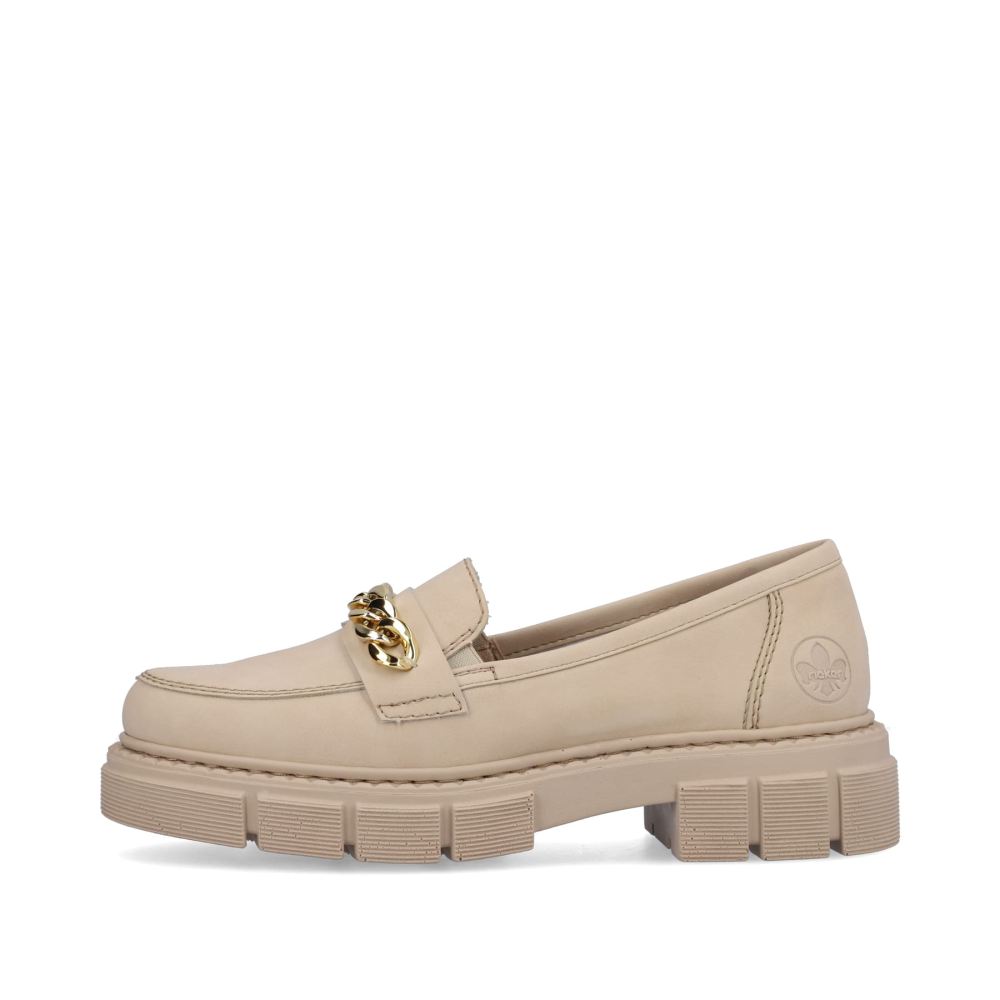 Rieker Schuhe | Damen Loafer hellbeige