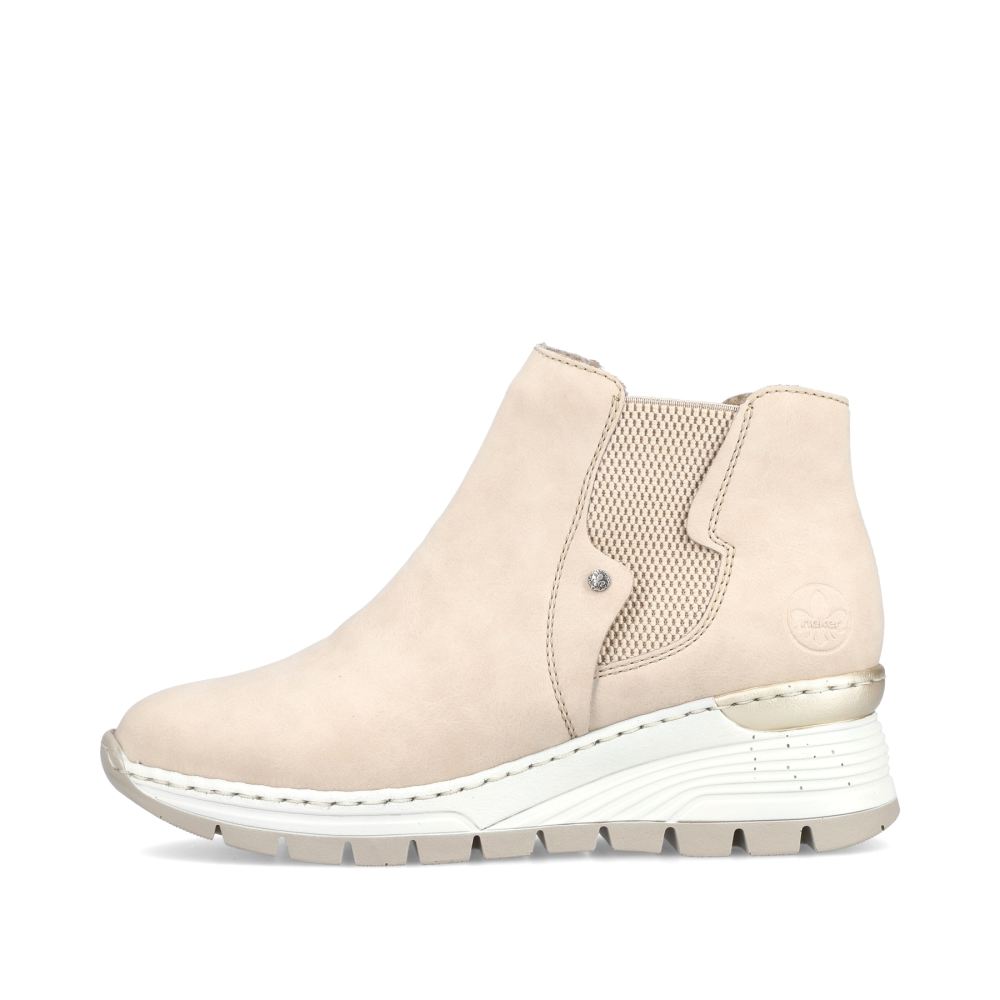 Rieker Schuhe | Damen Chelsea Boots cremebeige