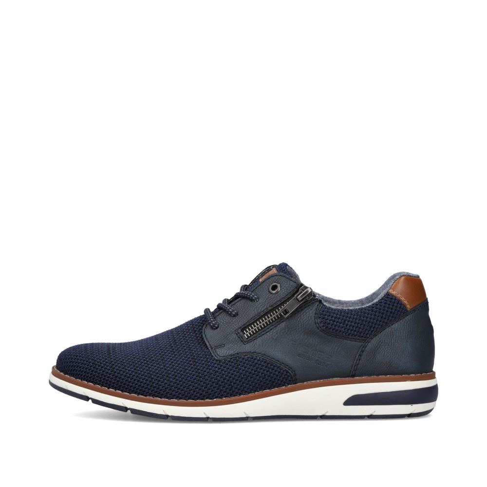 Rieker Schuhe | Herren Schnurschuhe azurblau