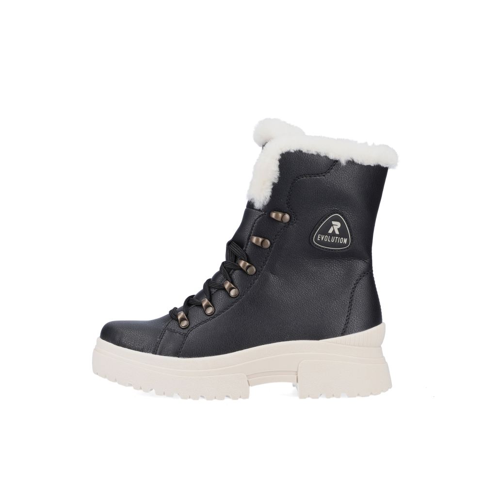 Rieker Schuhe | EVOLUTION Damen Schnurstiefel deep black