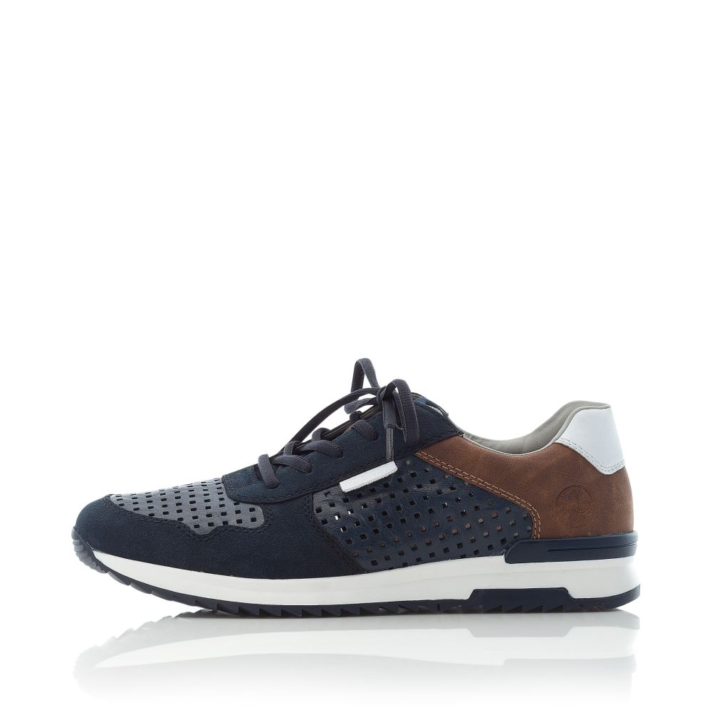 Rieker Schuhe | Herren Sneaker Low stahlblau