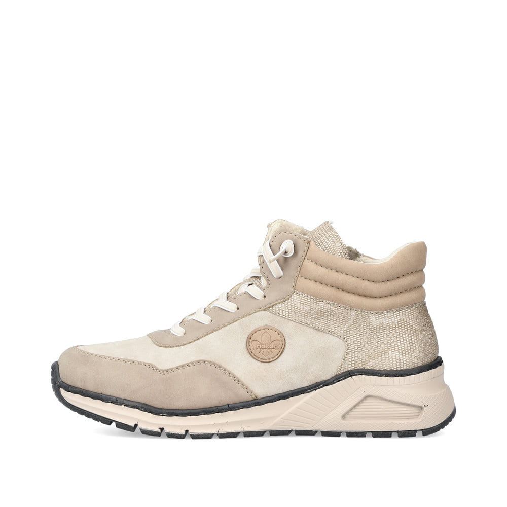 Rieker Schuhe | Damen Schnurschuhe hellbeige