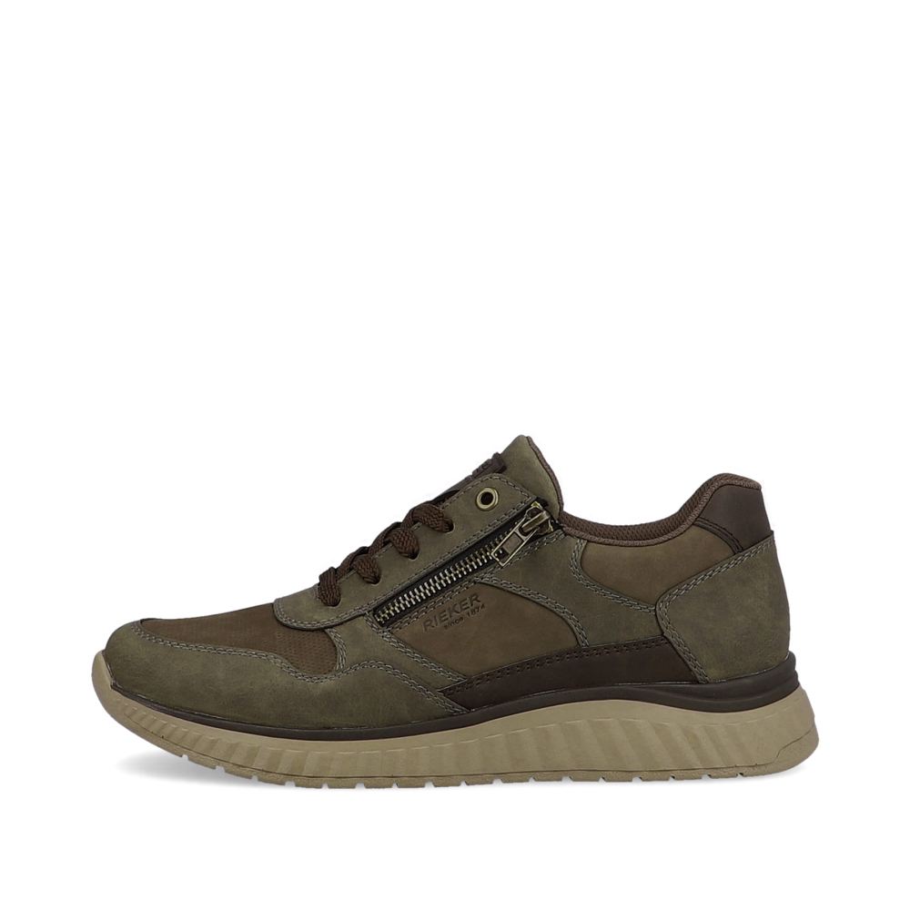 Rieker Schuhe | Herren Sneaker Low armeegrun-olivbraun