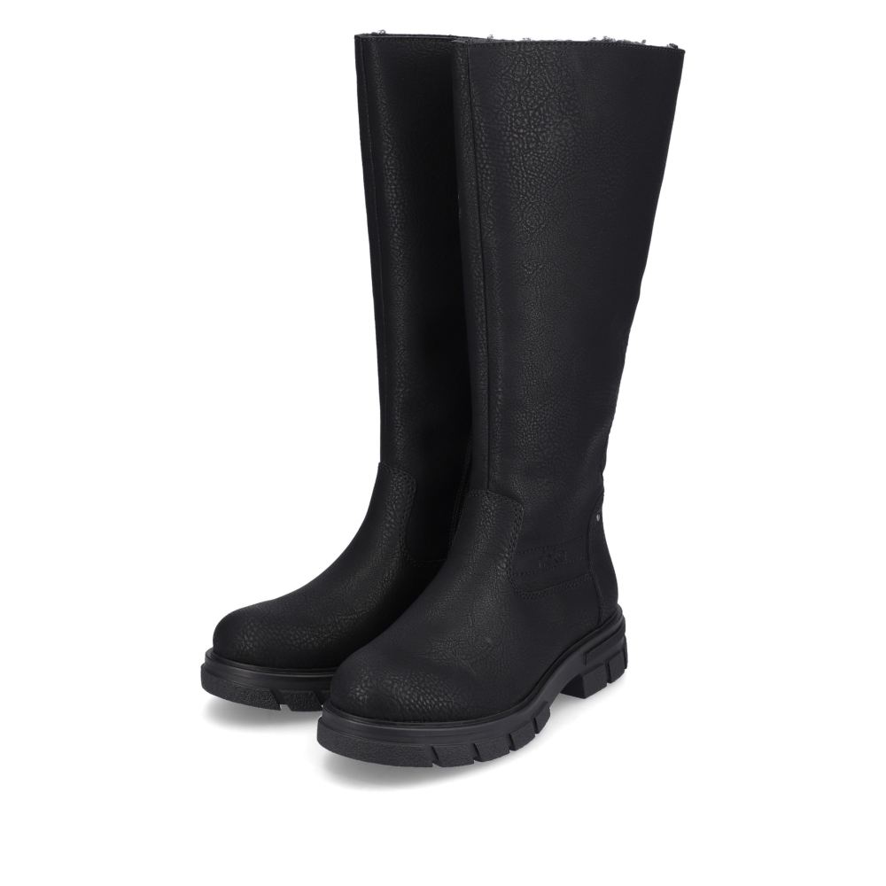 Rieker Schuhe | Damen Hochschaftstiefel nachtschwarz