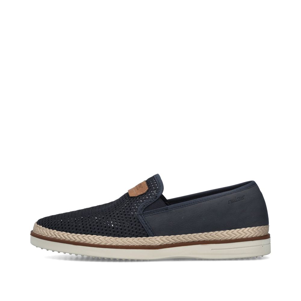 Rieker Schuhe | Herren Slipper marineblau