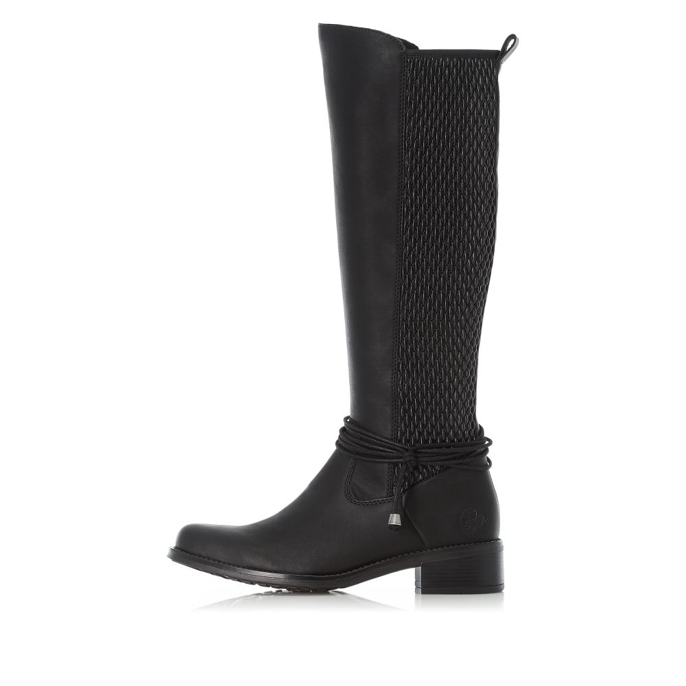 Rieker Schuhe | Damen Hochschaftstiefel tiefschwarz