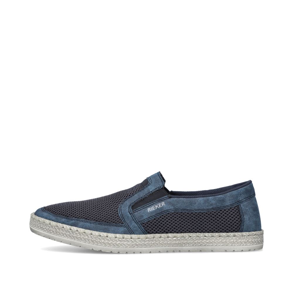 Rieker Schuhe | Herren Slipper meeresblau