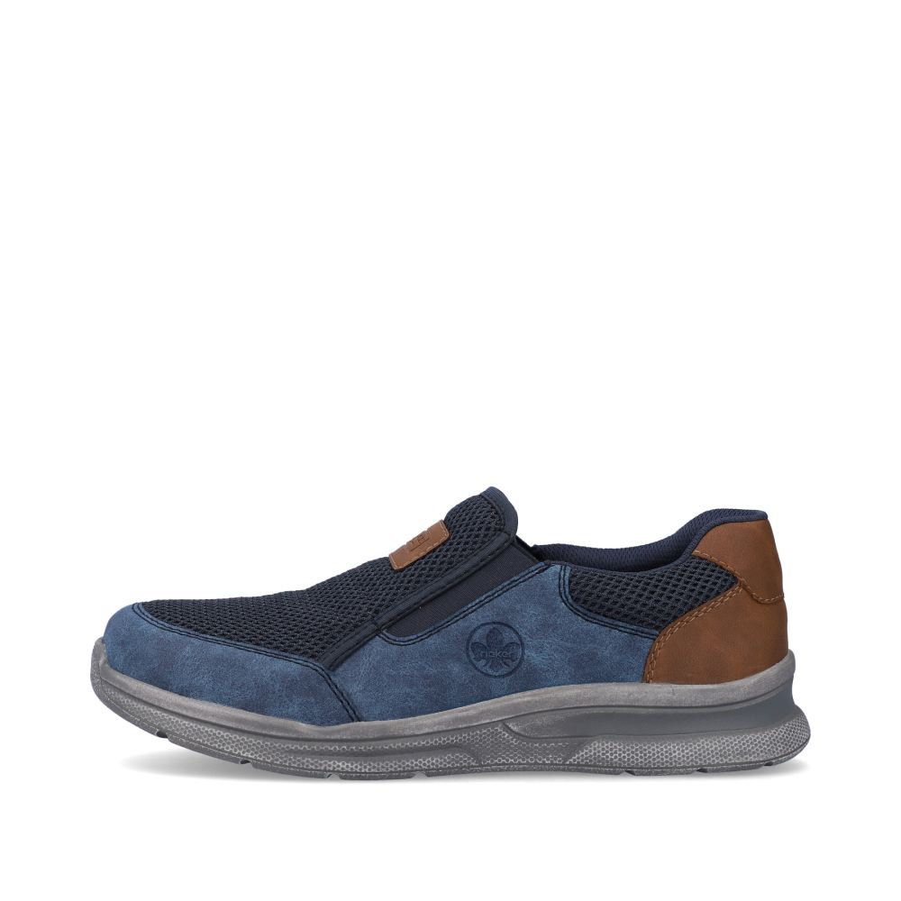 Rieker Schuhe | Herren Slipper azurblau