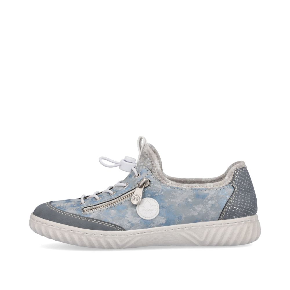 Rieker Schuhe | Damen Slipper himmelblau