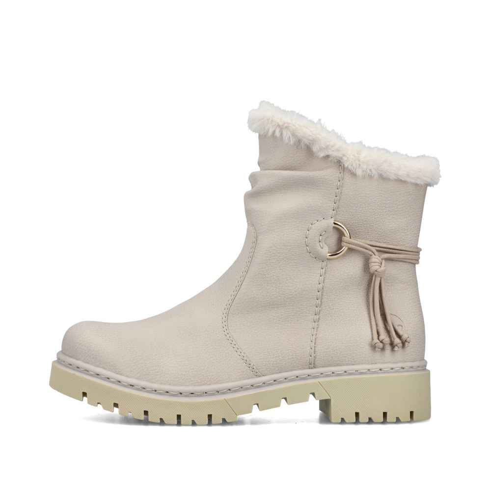 Rieker Schuhe | Damen Kurzstiefel hellbeige