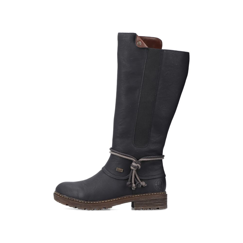 Rieker Schuhe | Damen Hochschaftstiefel tiefschwarz