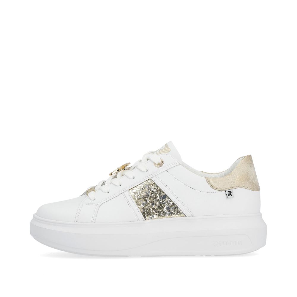 Rieker Schuhe | EVOLUTION Damen Sneaker Low swan-white gold