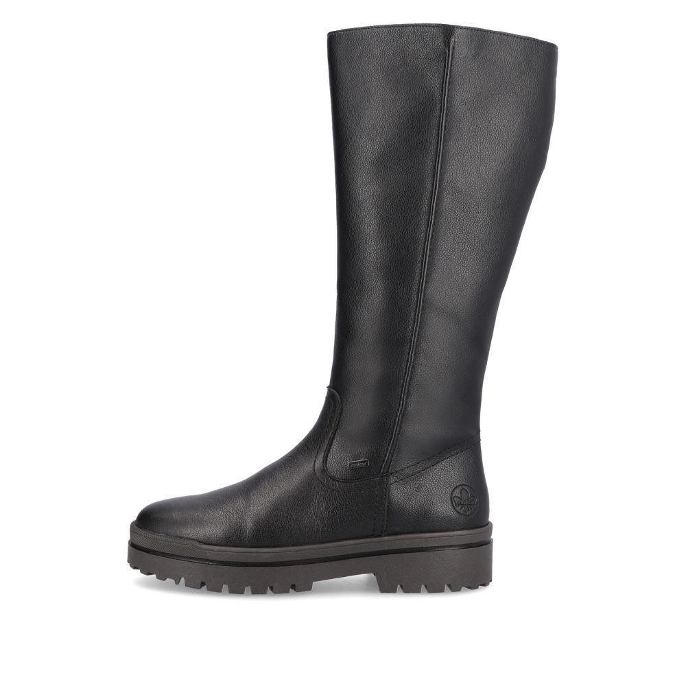 Rieker Schuhe | Damen Hochschaftstiefel nachtschwarz