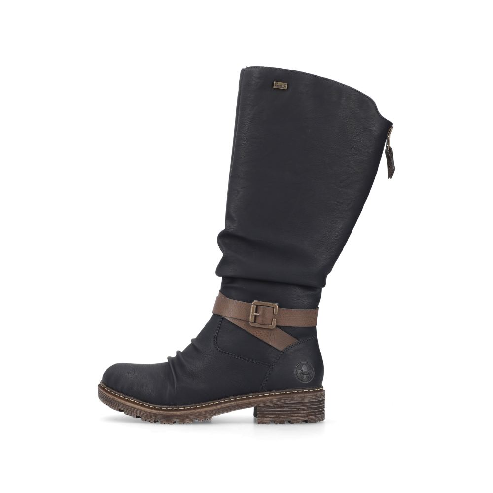 Rieker Schuhe | Damen Hochschaftstiefel tiefschwarz