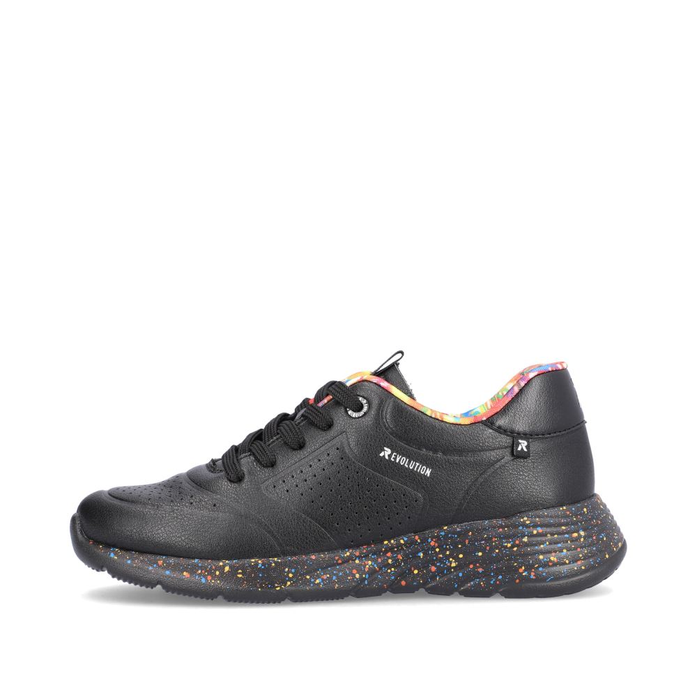 Rieker Schuhe | EVOLUTION Damen Sneaker Low urban-black rainbow