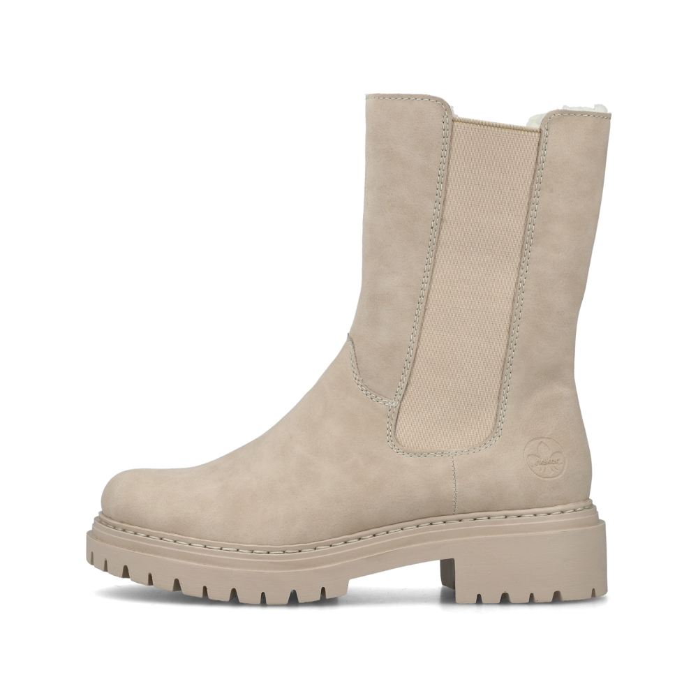 Rieker Schuhe | Damen Chelsea Boots hellbeige