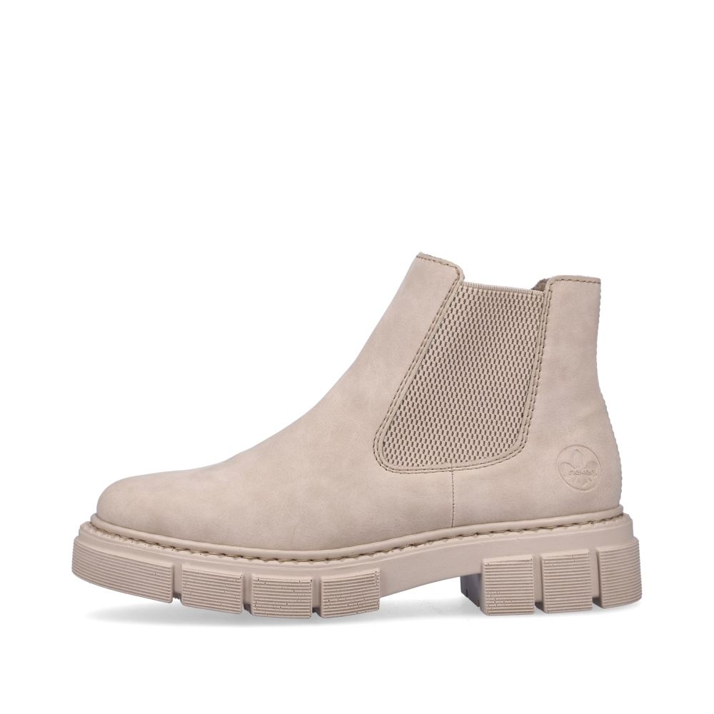 Rieker Schuhe | Damen Chelsea Boots cremebeige