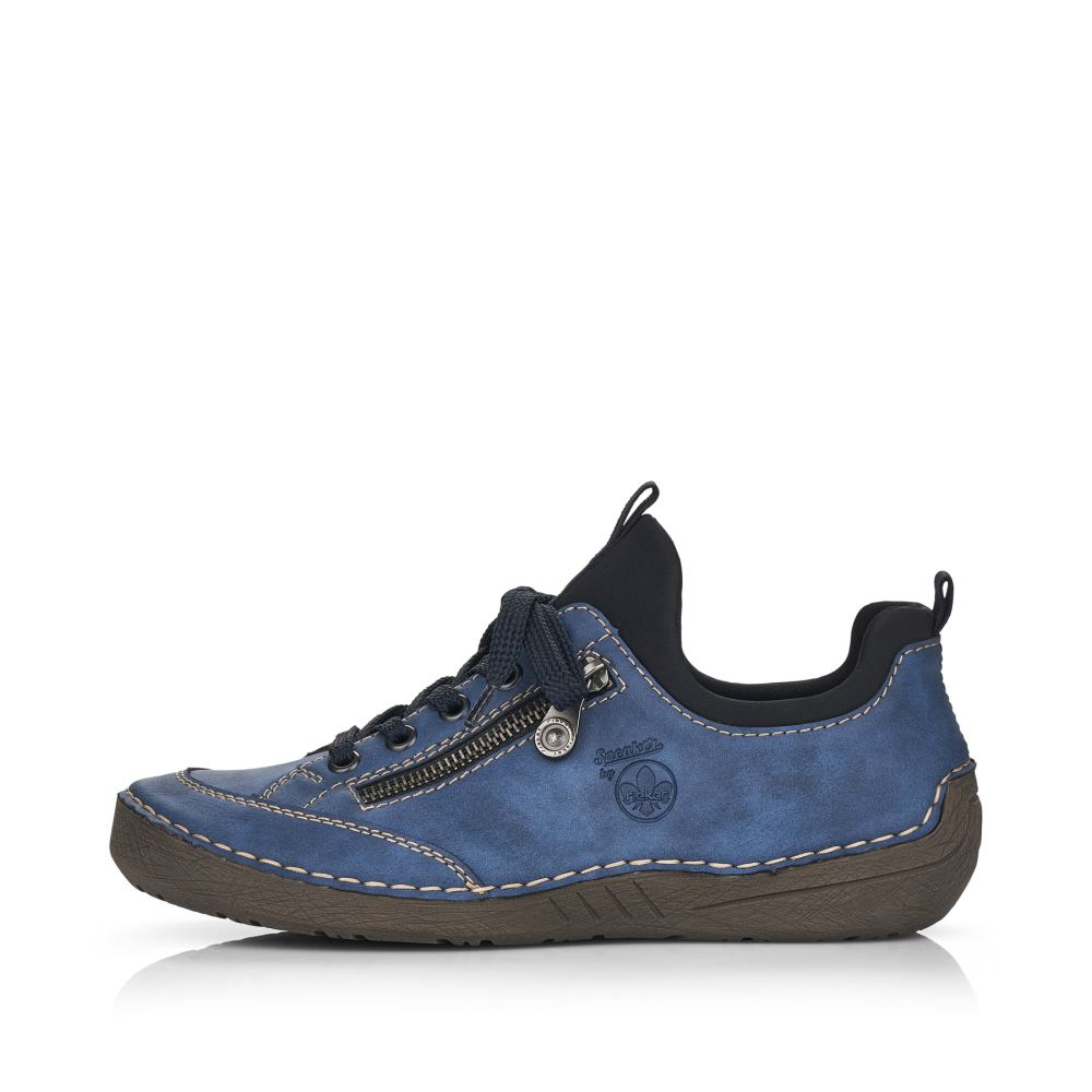 Rieker Schuhe | Damen Slipper ozeanblau