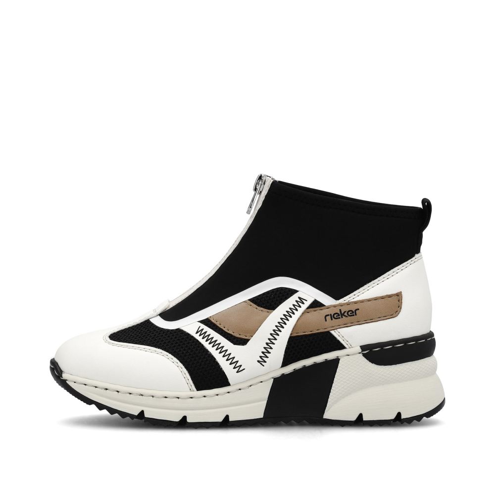 Rieker Schuhe | Damen Sneaker High eisweiss