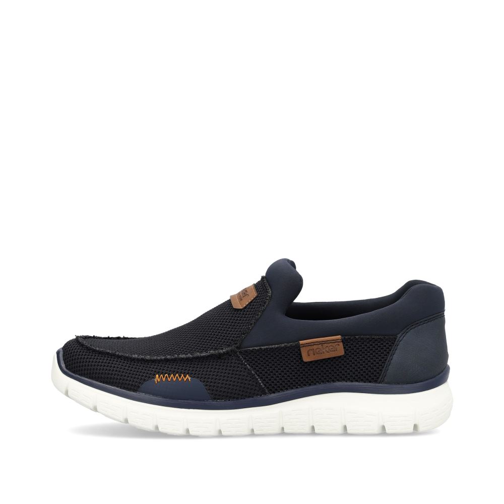 Rieker Schuhe | Herren Slipper dunkelblau