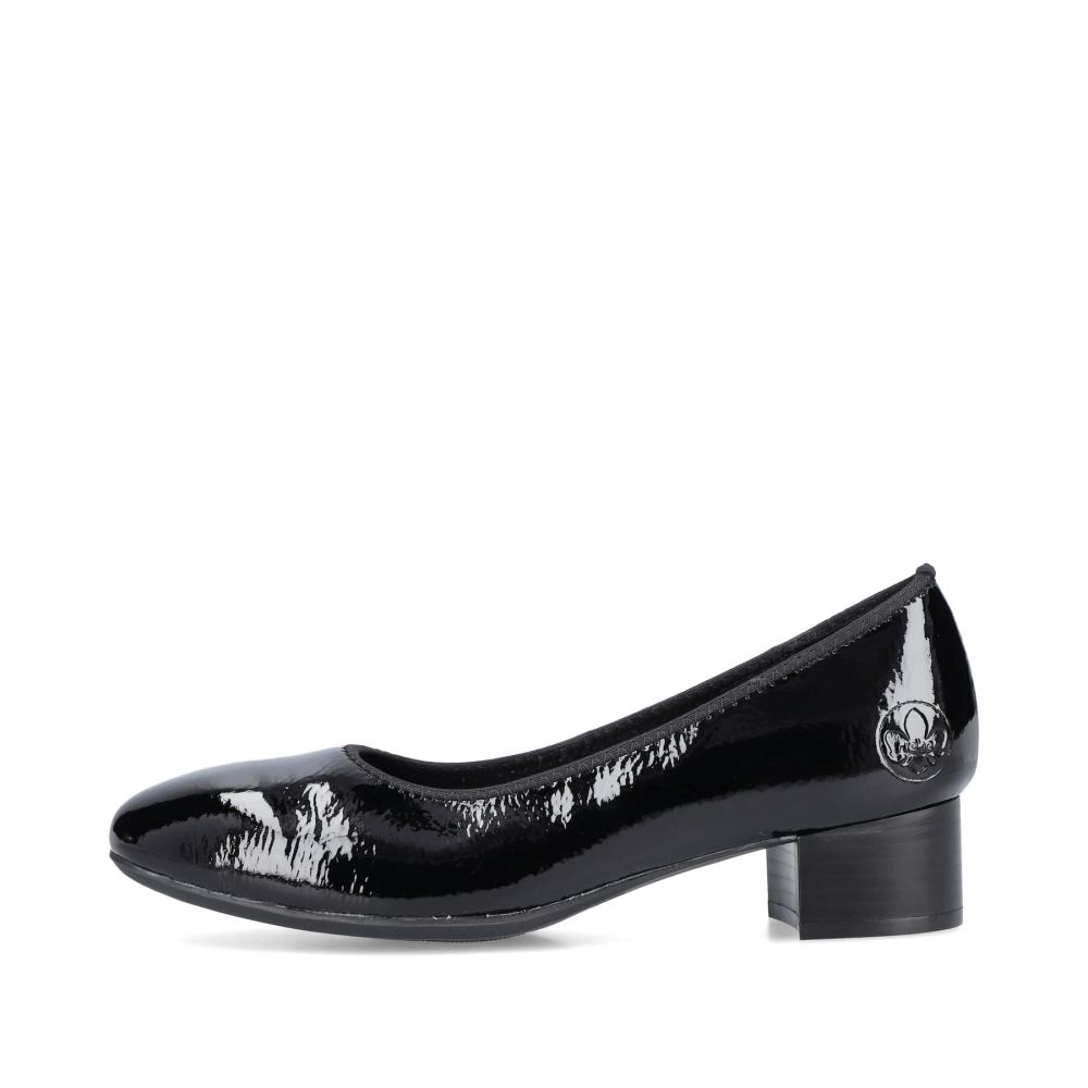 Rieker Schuhe | Damen Pumps glanzschwarz