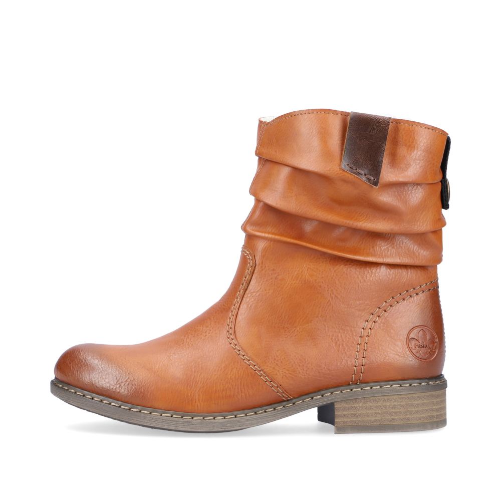 Rieker Schuhe | Damen Kurzstiefel karamellbraun