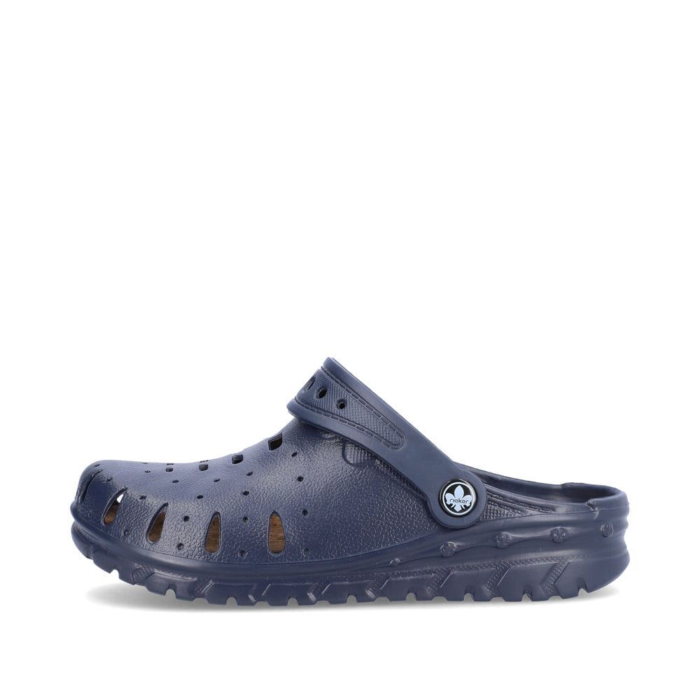 Rieker Schuhe | Damen Clogs marineblau